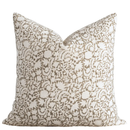 Ochre Floral Block Printed Pillow Cover | Mustard by Apartment No.3