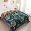 GobekUsa Gauze Flowers Double-Sided Cotton Throw Blanket with Tassels
