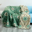 GobekUsa Gauze Flowers Double-Sided Cotton Throw Blanket with Tassels
