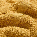 GobekUsa Cable Knit Sherpa Blanket - Nordic Elegance for Autumn & Winter