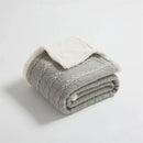 GobekUsa Cable Knit Sherpa Blanket - Nordic Elegance for Autumn & Winter