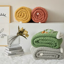 GobekUsa Cable Knit Sherpa Blanket - Nordic Elegance for Autumn & Winter