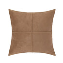 Mustard yellow cross faux suede pillow cover living room decor by Decorbites