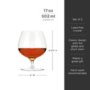 Raye Crystal Wingback Brandy Glasses Set of 2 by Viski