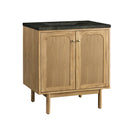 James Martin Laurent 30" Dual Mount Single Bathroom Vanity, Light Natural Oak
