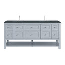 James Martin Breckenridge 72" Double Bathroom Vanity, Serenity Blue