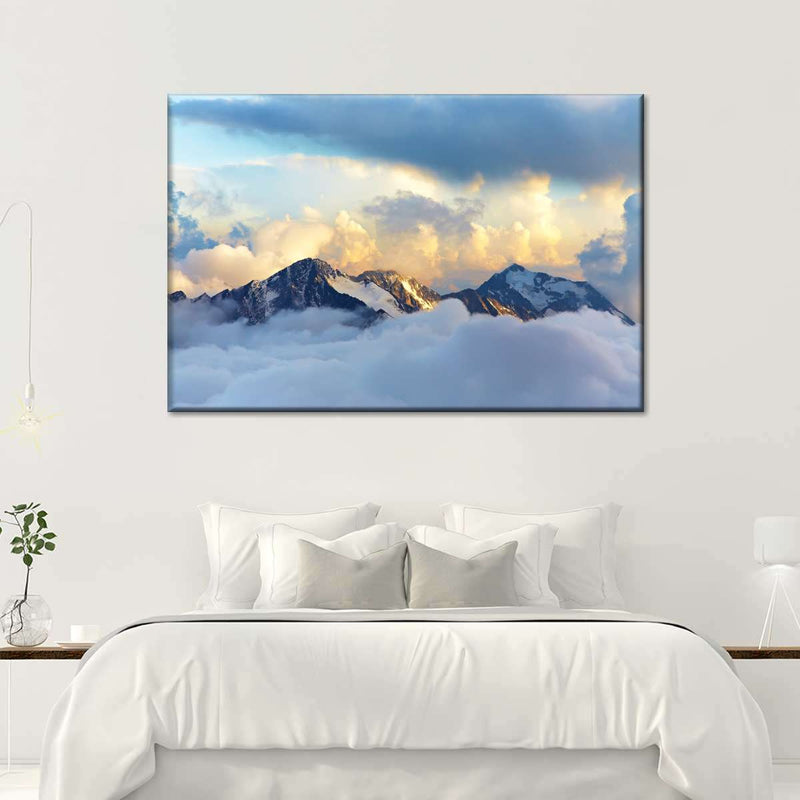 Alpine Snowy Mountains Wall Art