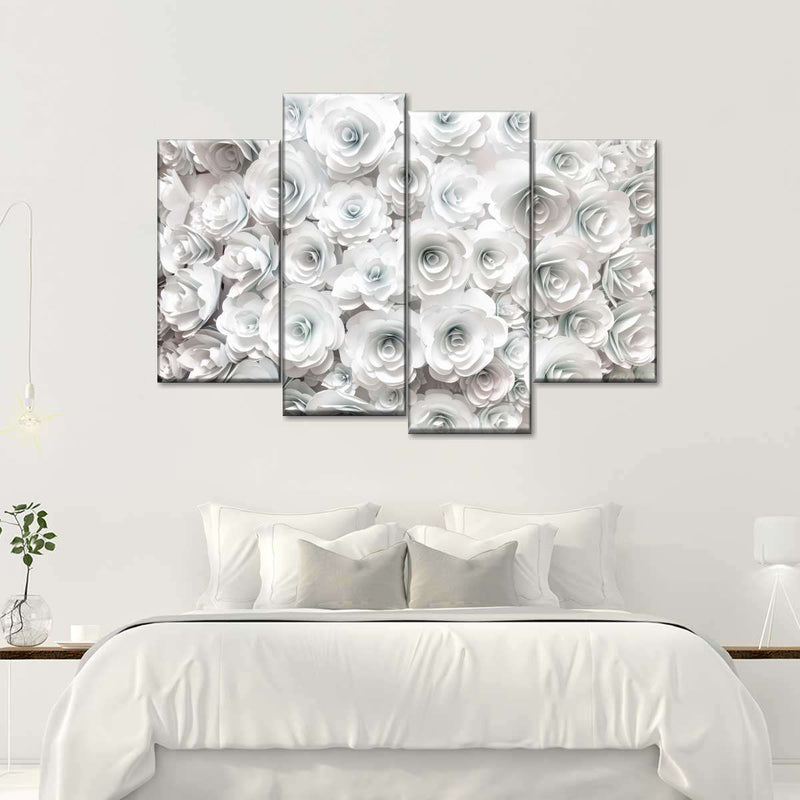 White Roses Wall Art