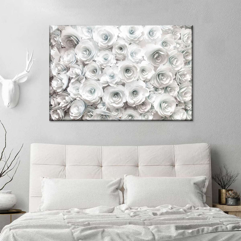 White Roses Wall Art