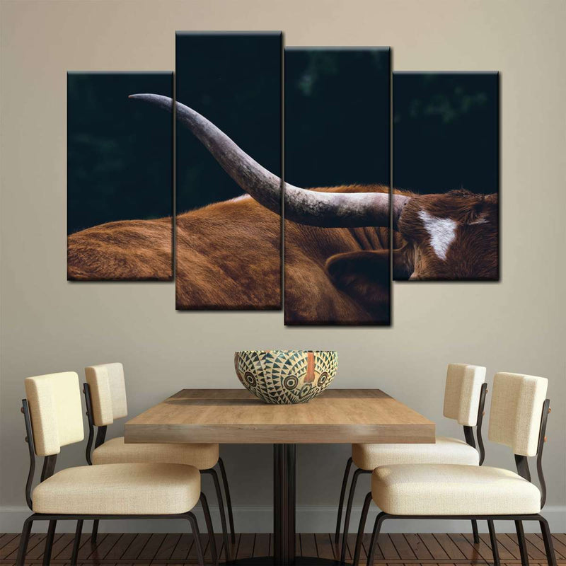 Cow Texas Longhorn Wall Art