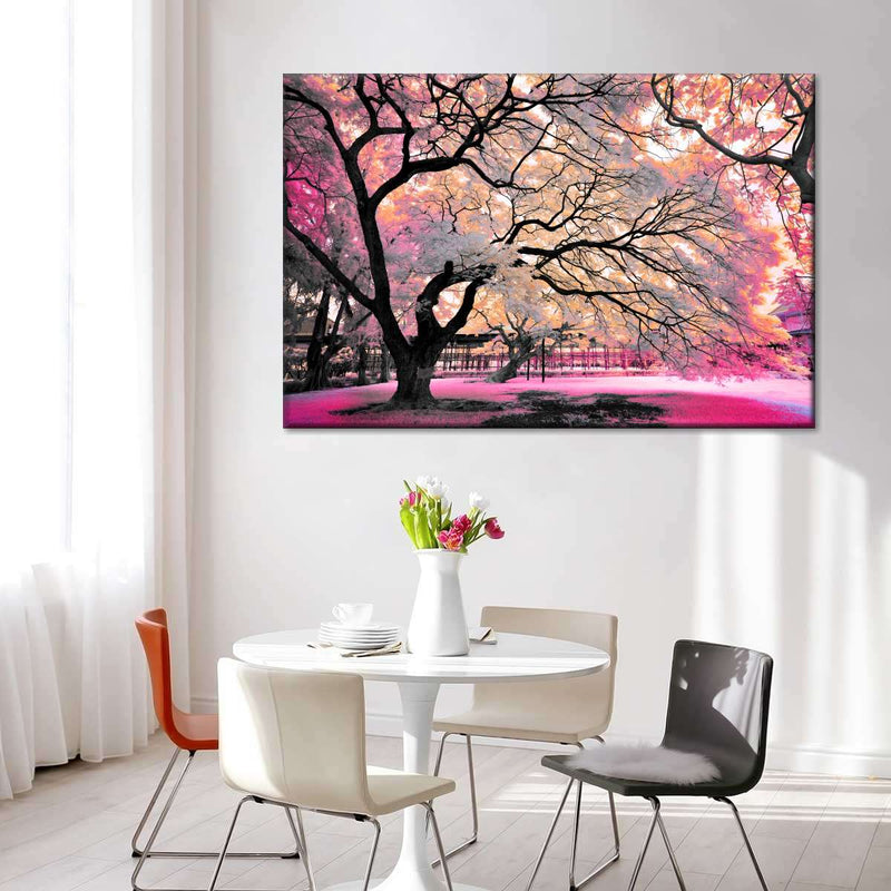 Pink Bloom Claw Trees Wall Art