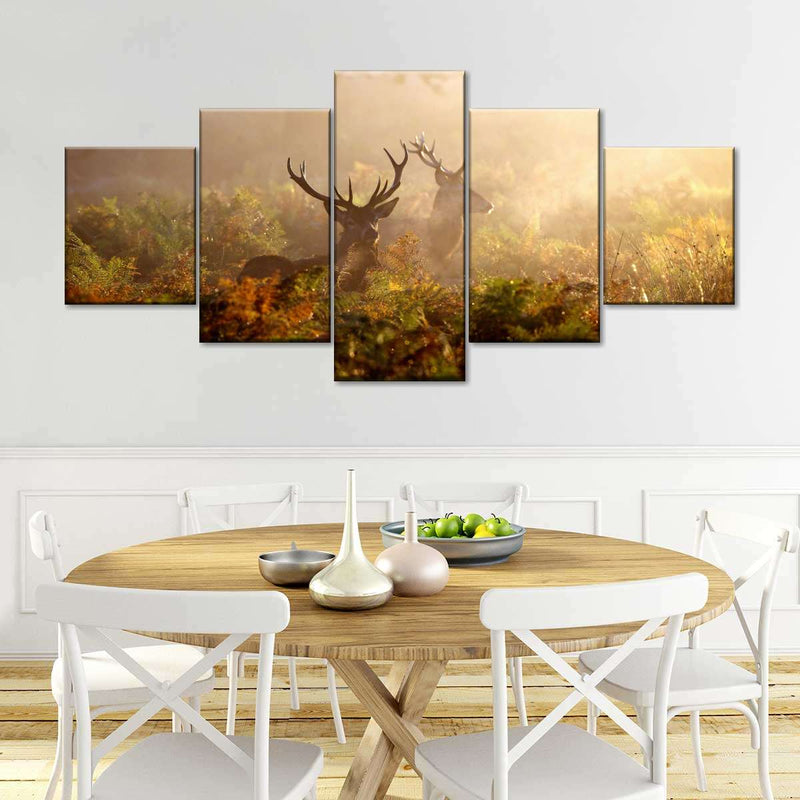 Misty Morning Deer Wall Art