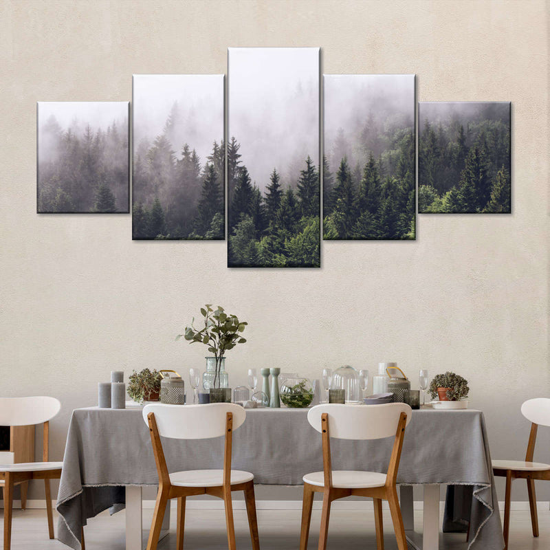 Hazy Pine Forest Wall Art