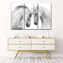 White Horse Couple Wall Art