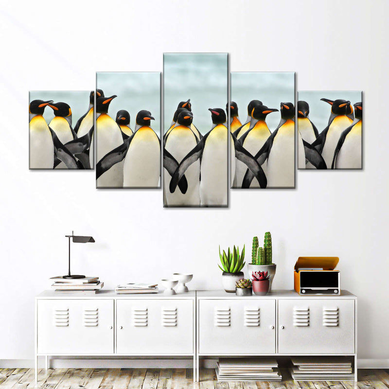 Waddle Of Penguins Wall Art