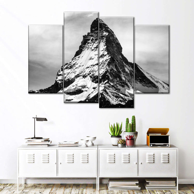 Monochromic Matterhorn Mountain Wall Art