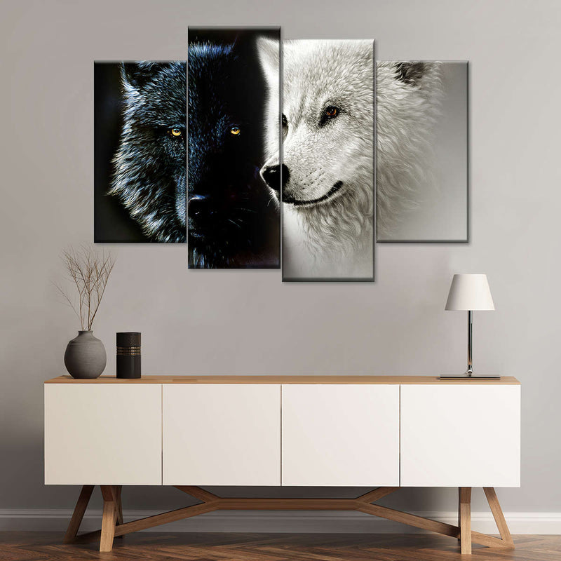 Tale Of Two Wolves Wall Art