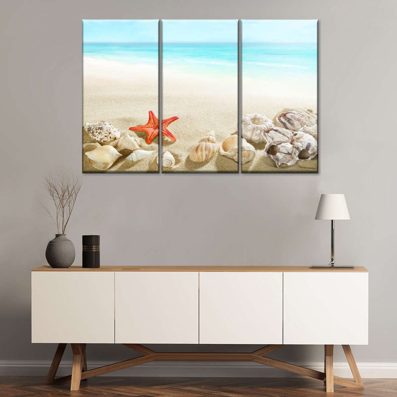 Seashells At The Beach Wall Art