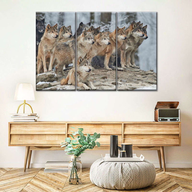 Wild Wolf Pack Wall Art