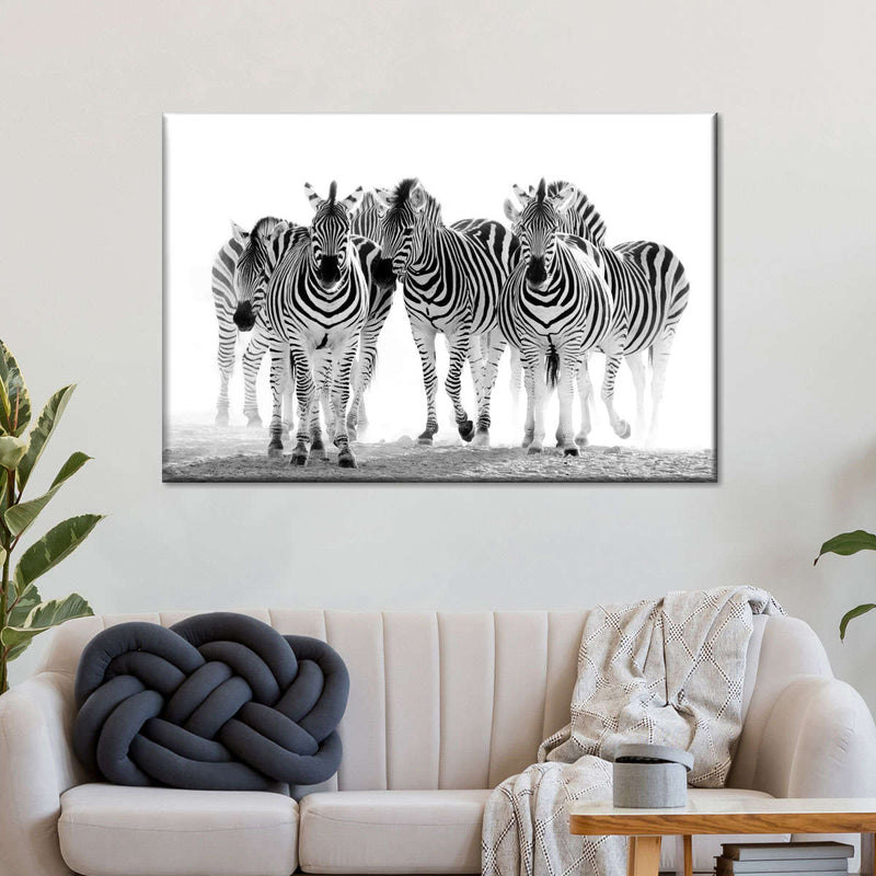 Zebras On The Move Wall Art