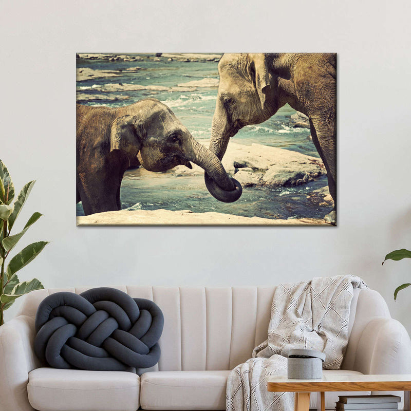 Asian Elephants Wall Art