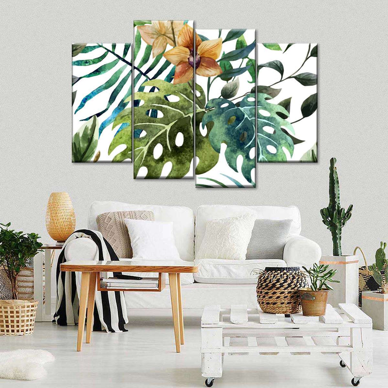 Wild Monstera Leaves Wall Art