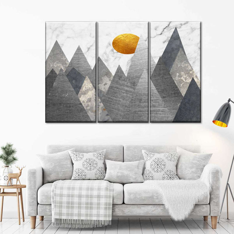 Geometric Himalayan Mountains Wall Art