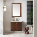 James Martin Amberly 30" Dual Mount Single Bathroom Vanity, Mid-Century Walnut