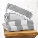 Cotton Velour Cabana Stripe Beach Towel - Novia Collection by Great Bay Home