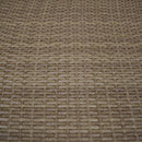 Tan Wicker Foldable Patio Balcony Table with Adjustable Clamps