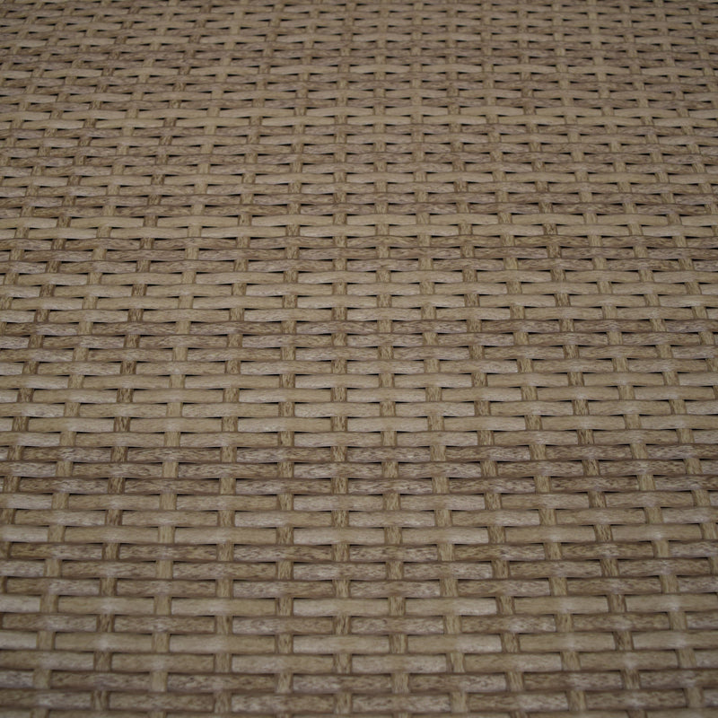 Tan Wicker Foldable Patio Balcony Table with Adjustable Clamps