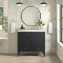 James Martin Myrrin 36" Single Bathroom Vanity, Carbon Oak