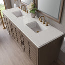 James Martin Portland 72" Double Bathroom Vanity, Whitewashed Walnut