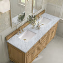 James Martin Lorelai 72" Double Bathroom Vanity, Light Natural Oak