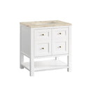 James Martin Breckenridge 30" Single Bathroom Vanity, Bright White