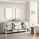 James Martin Breckenridge 72" Double Bathroom Vanity, Bright White