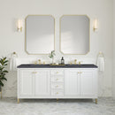 James Martin Chicago 72" Double Bathroom Vanity, Glossy White
