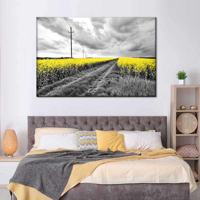 Pop Yellow Flower Field Wall Art