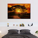 Serengeti Park Sunset Silhouette Wall Art