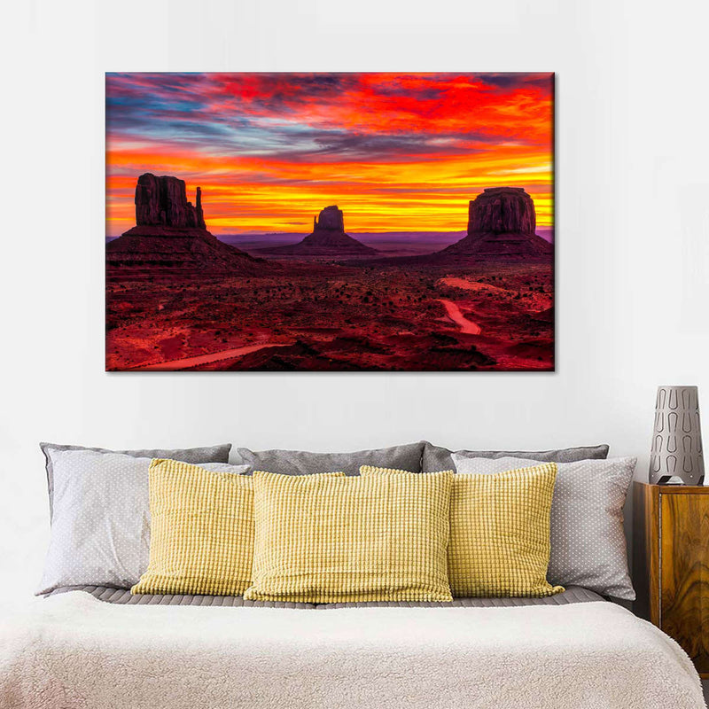 Monument Valley At Sunset Wall Art