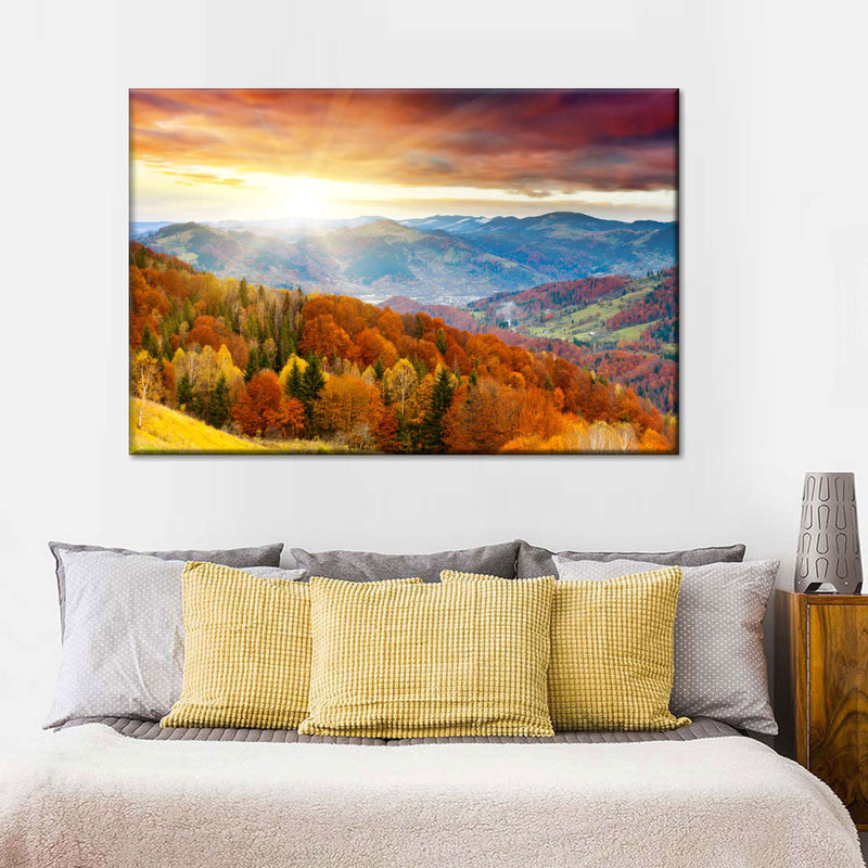 Mountain With Trees Wall Art