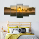 Misty Meadow At Sunrise Wall Art