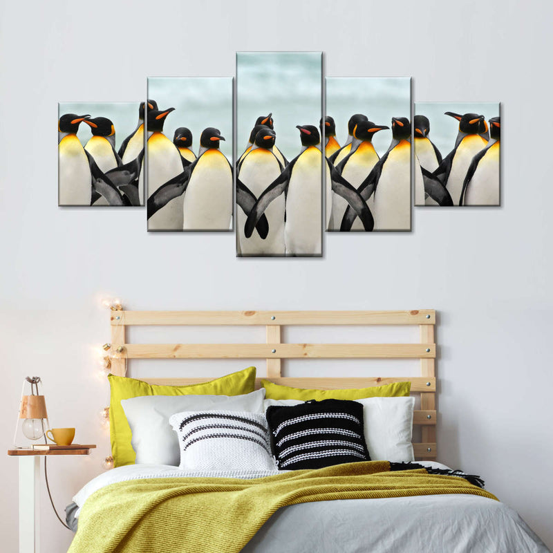 Waddle Of Penguins Wall Art