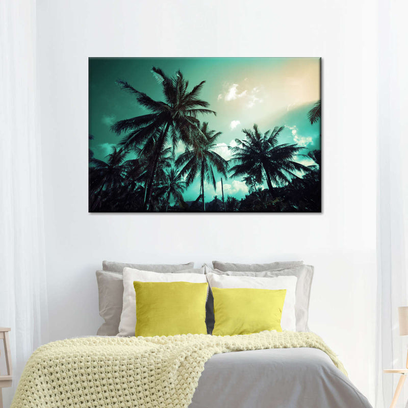 Retro Style Palm Trees Wall Art