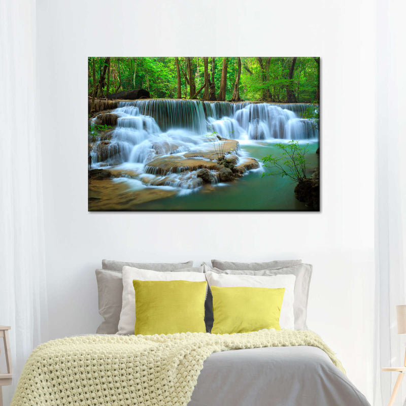 Kanchanaburi Deep Forest Waterfall Wall Art