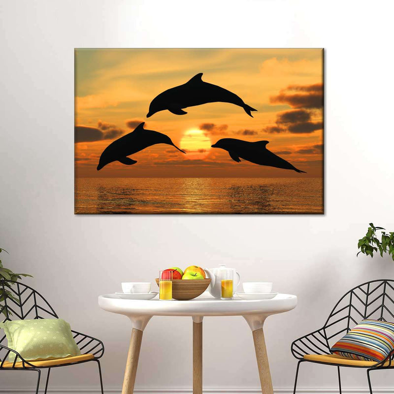 Flying Dolphins Wall Art