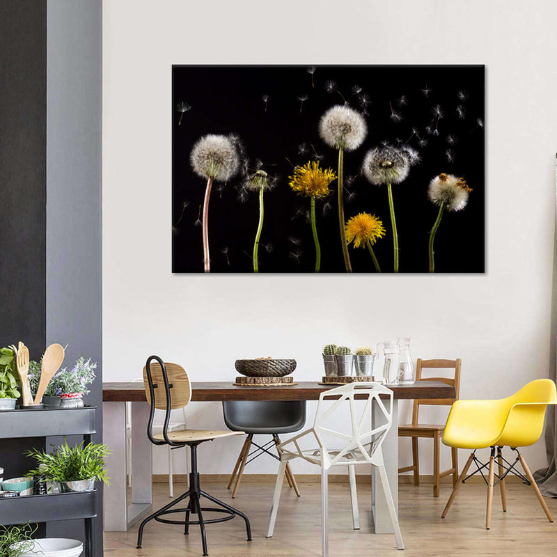 Dandelion In The Wind Wall Art