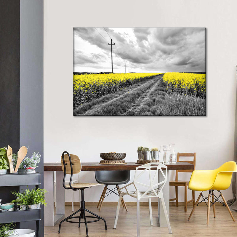 Pop Yellow Flower Field Wall Art