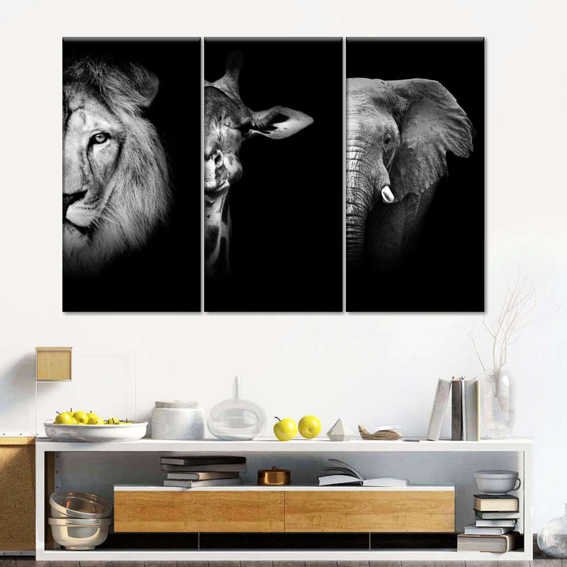 Safari Animal Portraits Wall Art