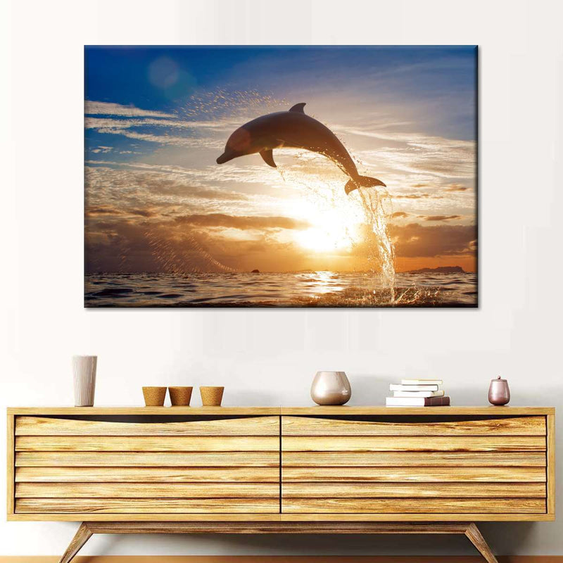 Jumping Dolphin Wall Art